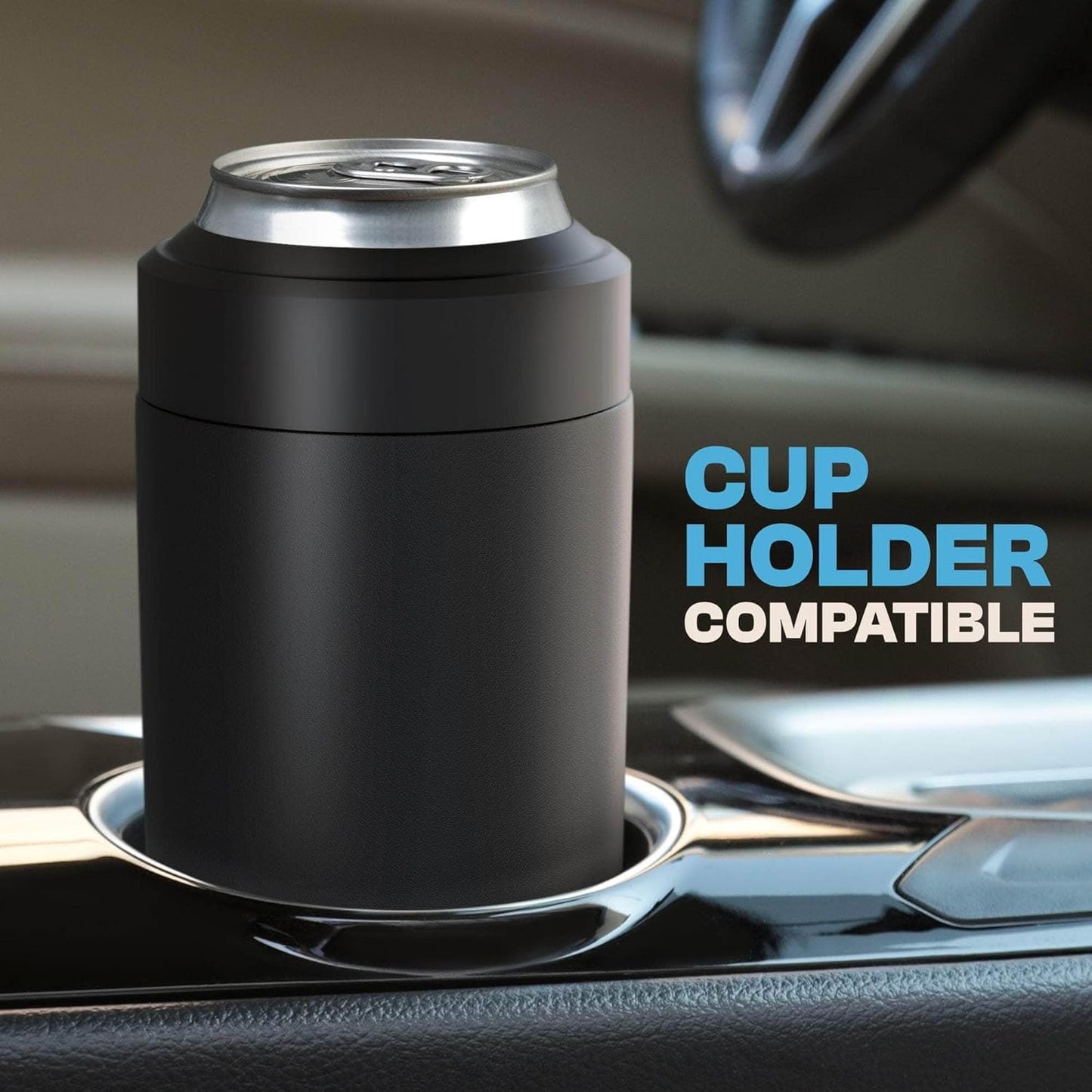 versal Buddy Can Cooler - Fits All - for Regular 12 & 16 Oz or Slim-Size Bottles - Insulated Double -Walled Stainless Steel (All White)